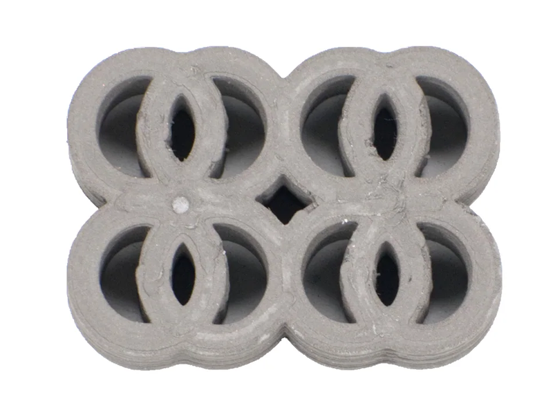 Anéis de calibragem impressos em 3D com o filamento Filamet H13 Tool Steel, antes do sinterizado